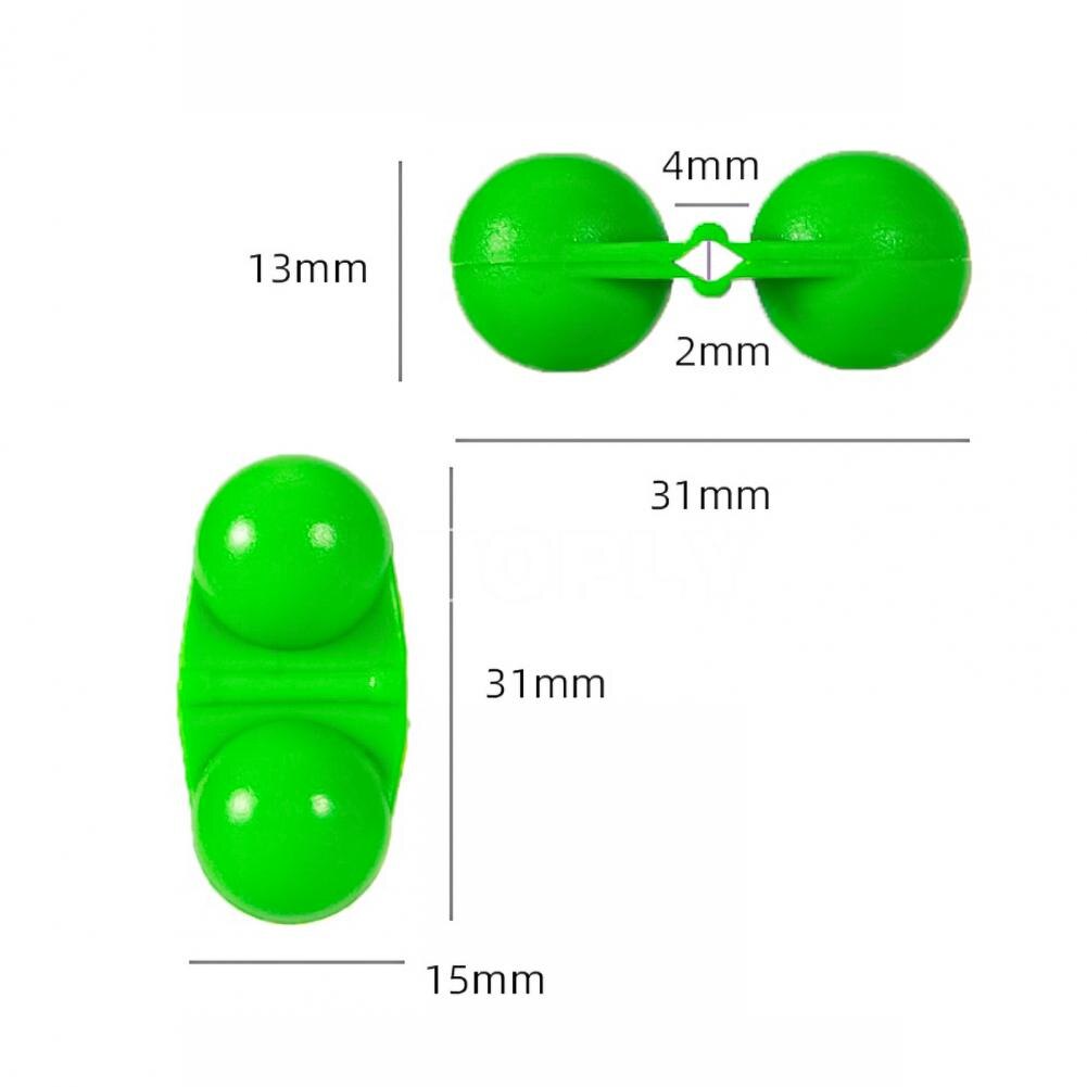 10 pcs of double rattle attractor fishing beads vibrating fish attractor biting bait alarm bell bead accessories рыбалка снасти
