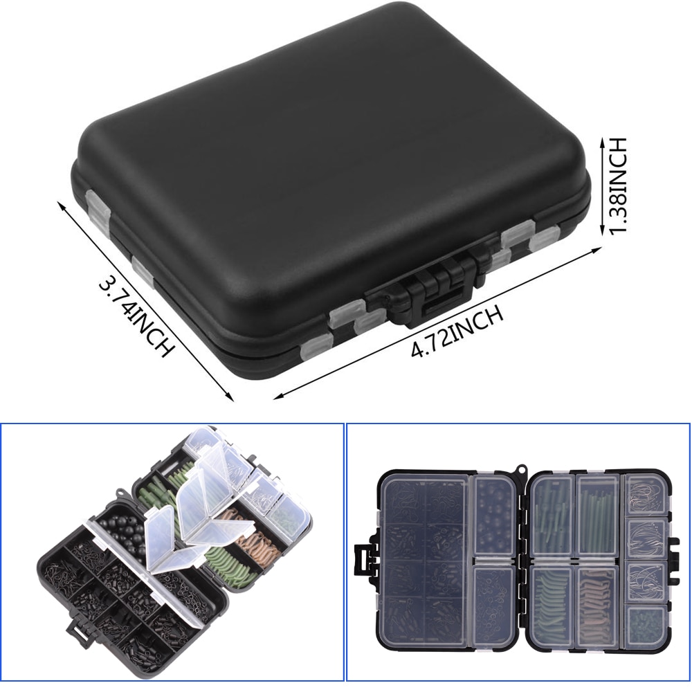 420Pcs/Box Carp Fishing Tackle Kit Including Swivels Hooks Anti Tangle Sleeves Hook Stop Beads Boilie Bait Screw Accessories 420Pcs/Box Carp Fishing Tackle Kit Including Swivels Hooks Anti Tangle Sleeves Hook Stop Beads Boilie Bait Screw Accessories