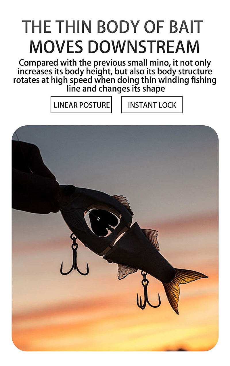 20pcs QQNAL 83/13mm New Fishing Lure Bait Sinking Propeller Jointed Swimbait Artificial JerkBait CrankBait Hard Ascesorios Pesca