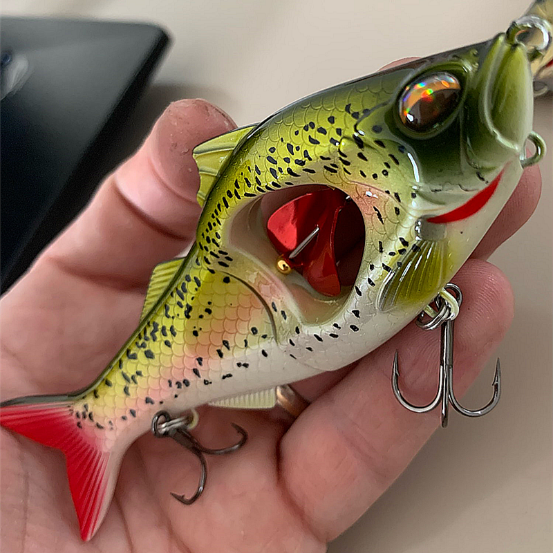 20pcs QQNAL 83/13mm New Fishing Lure Bait Sinking Propeller Jointed Swimbait Artificial JerkBait CrankBait Hard Ascesorios Pesca
