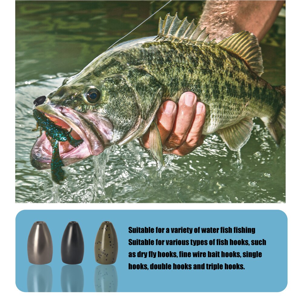 Elite TG 10PCS Tungsten Sinker drop shot 1.8g-63g  Bullet Bass Fishing  Texas Rig Fishing Lure Accessories Tungsten weight