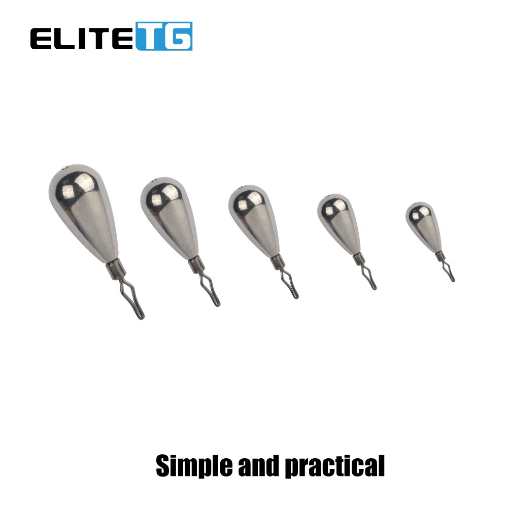 Elite TG 10Pcs Tungsten Sinker. Teardrop Drop Weights Lead free ,Weights 1.3g-21g Fishing Accessories