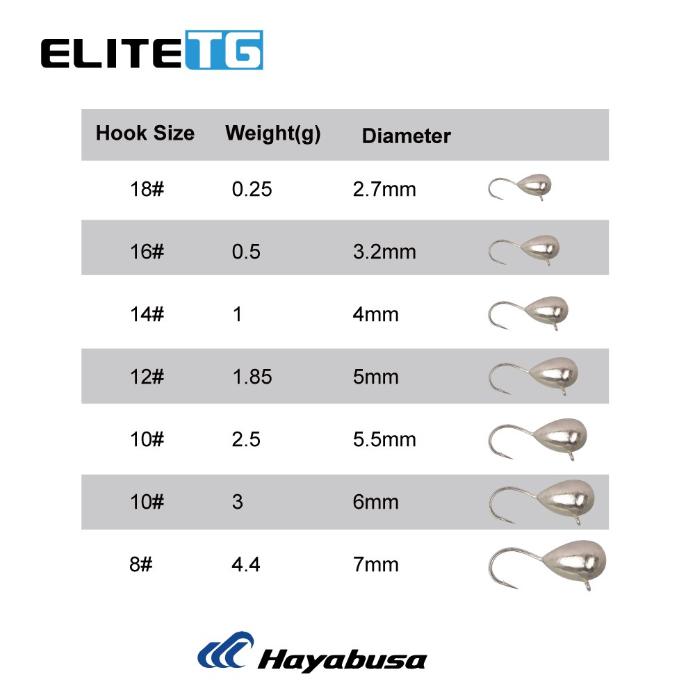 Elite TG 10pcs Tungsten Ice Fishing Jig Primary Color Ice Fishing Hook 2.7-7mm -hooks fishing tungsten hook Ice Fishing Hook