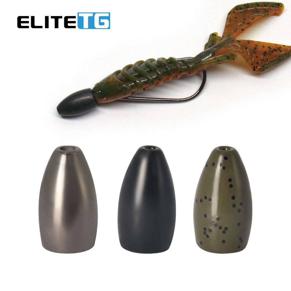 Elite TG Fishing Tungsten Sinker Drop Shot Weight Texas / Carolina Rig Bullet Bass Fishing Sinkers Lure Accessorys Bullet Weight