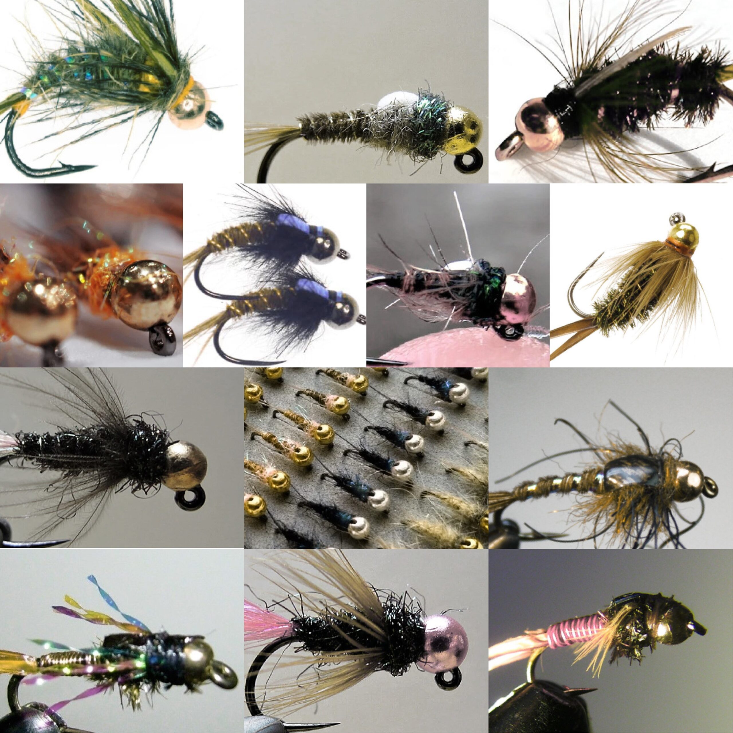Elite TG 200pcs/5 Colors 3.8-6.4mm Tungsten Slotted Beads Fly Tying Material Fly Fishing Tungsten Beads,Alloy Fly Tying Material