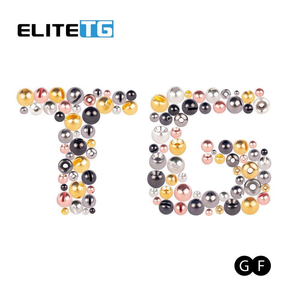 Elite TG 50pcs/4 Colors 1.5mm-3.5mm Countersunk Tungsten Beads Fly Tying Material Tungsten Alloy Bead Nice-Designed DIY Fishing