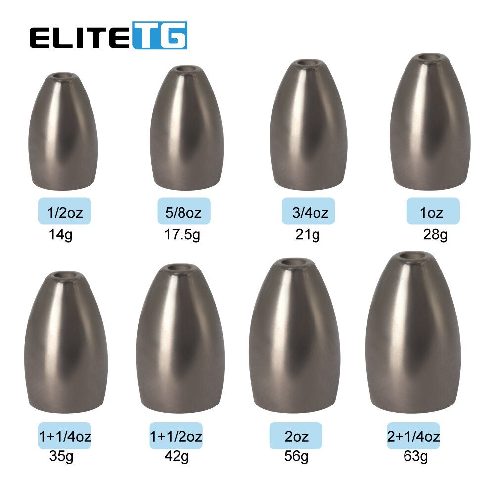 Elite TG 10PCS Multicolor Tungsten Sinker 1.8g-63g Bullet Bass Fishing 1/2 Oz-2+1/4Oz Texas Rig Fishing Lure Accessories Elite TG 10PCS Multicolor Tungsten Sinker 1.8g-63g Bullet Bass Fishing 1/2 Oz-2+1/4Oz Texas Rig Fishing Lure Accessories