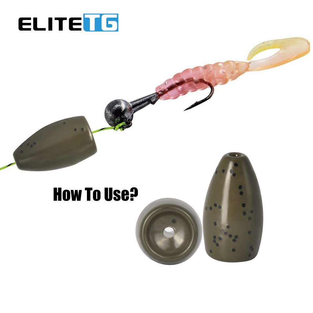 Elite TG 10PCS Multicolor Tungsten Sinker 1.8g-63g  Bullet Bass Fishing  1/2 Oz-2+1/4Oz Texas Rig Fishing Lure Accessories