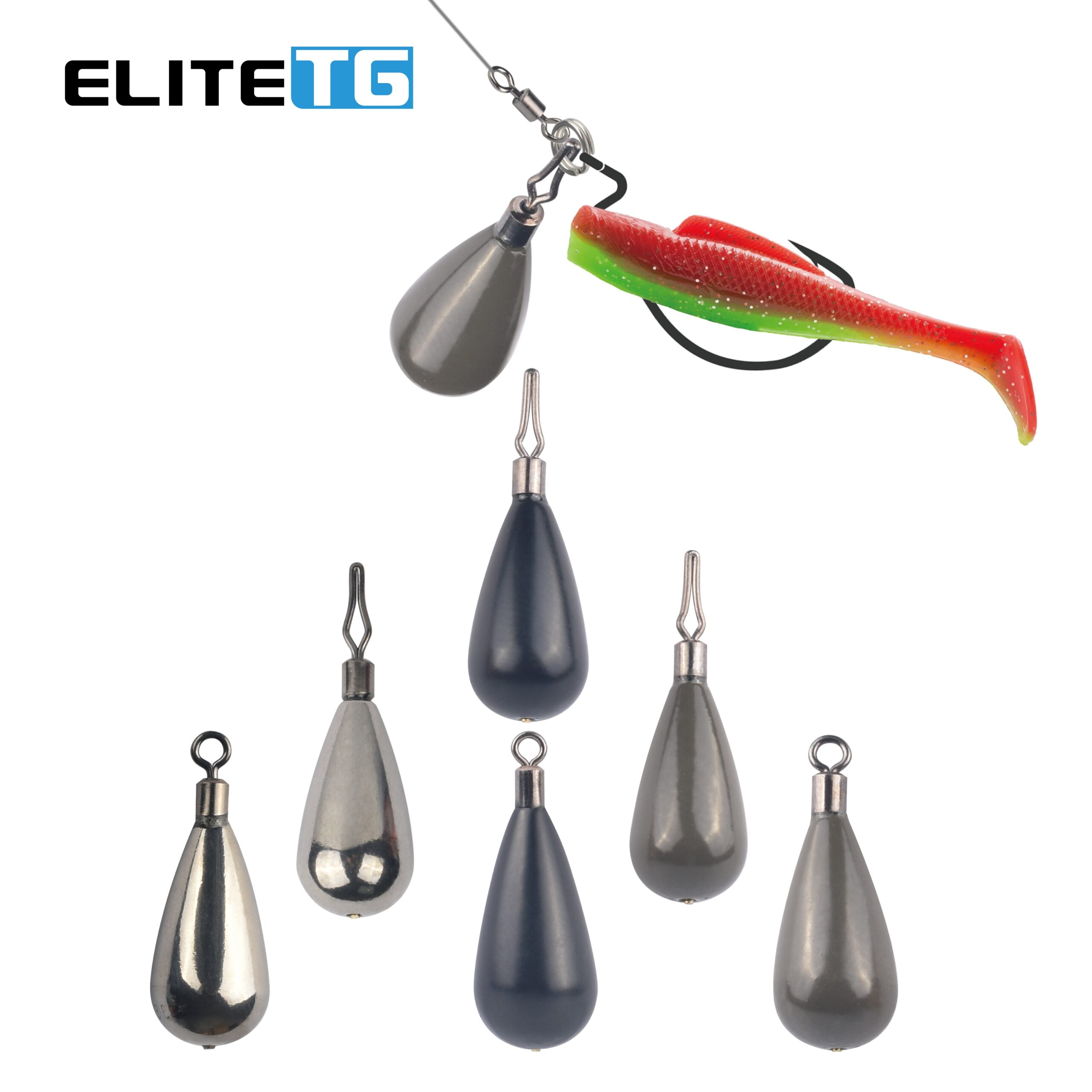 Elite TG Tungsten drop shot Weights Carolina Rig Tungsten Teardrop Drop Weights Lead free , Fishing Accessories lure