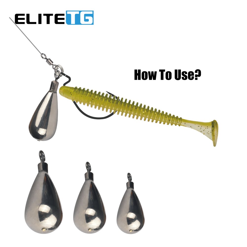 Elite TG Tungsten drop shot Weights Carolina Rig Tungsten Teardrop Drop Weights Lead free , Fishing Accessories lure
