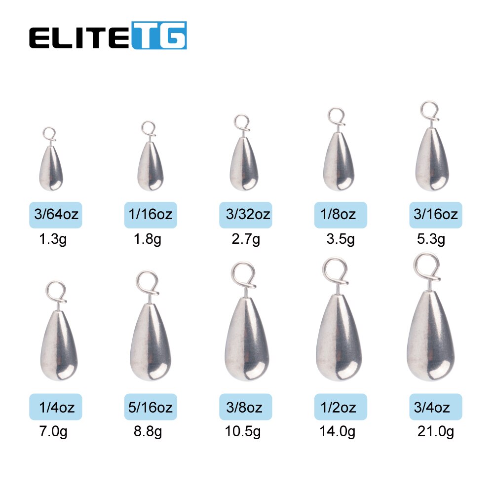 Elite TG Tungsten drop shot Weights Carolina Rig Tungsten Teardrop Drop Weights Lead free , Fishing Accessories lure