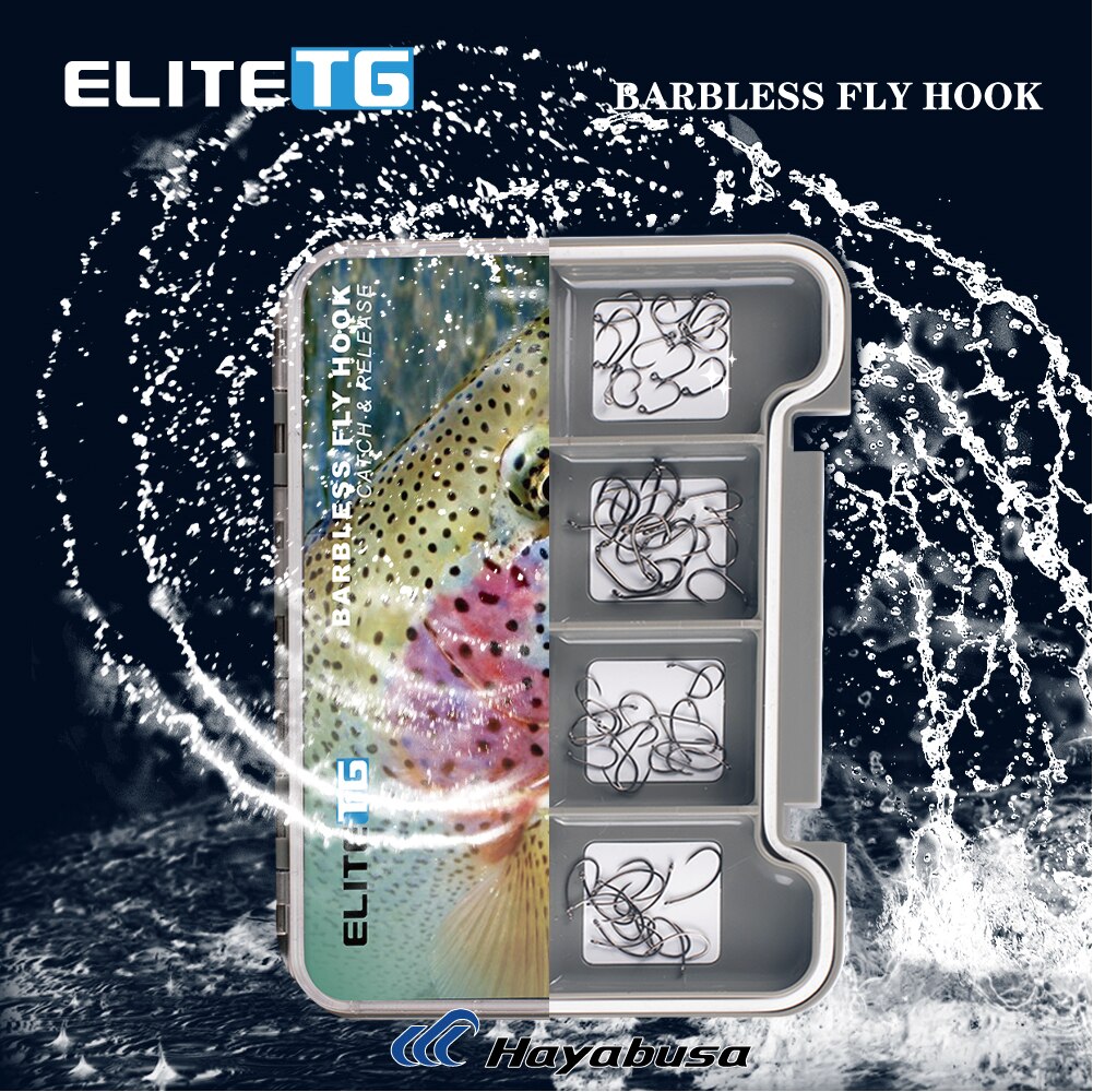 Elite TG 160PCS Fly Tying Hooks Set, #10#12#14#16#18,Fishing Dry Nymph Shirmp Wet Caddis,Barbless Fly Hook ,High-carbon Steel