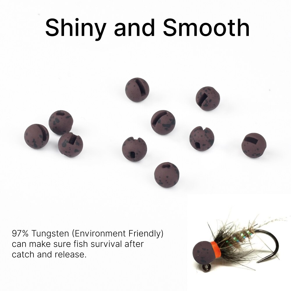 Elite TG 150pcs Tungsten Slotted Beads 2.5mm-3.8mm Fly Tying Material Multi-Color light pink salmon pink  Fly Fishing Accessory