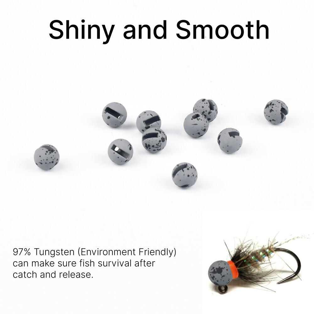 Elite TG 150pcs Tungsten Slotted Beads 2.5mm-3.8mm Fly Tying Material Multi-Color light pink salmon pink  Fly Fishing Accessory