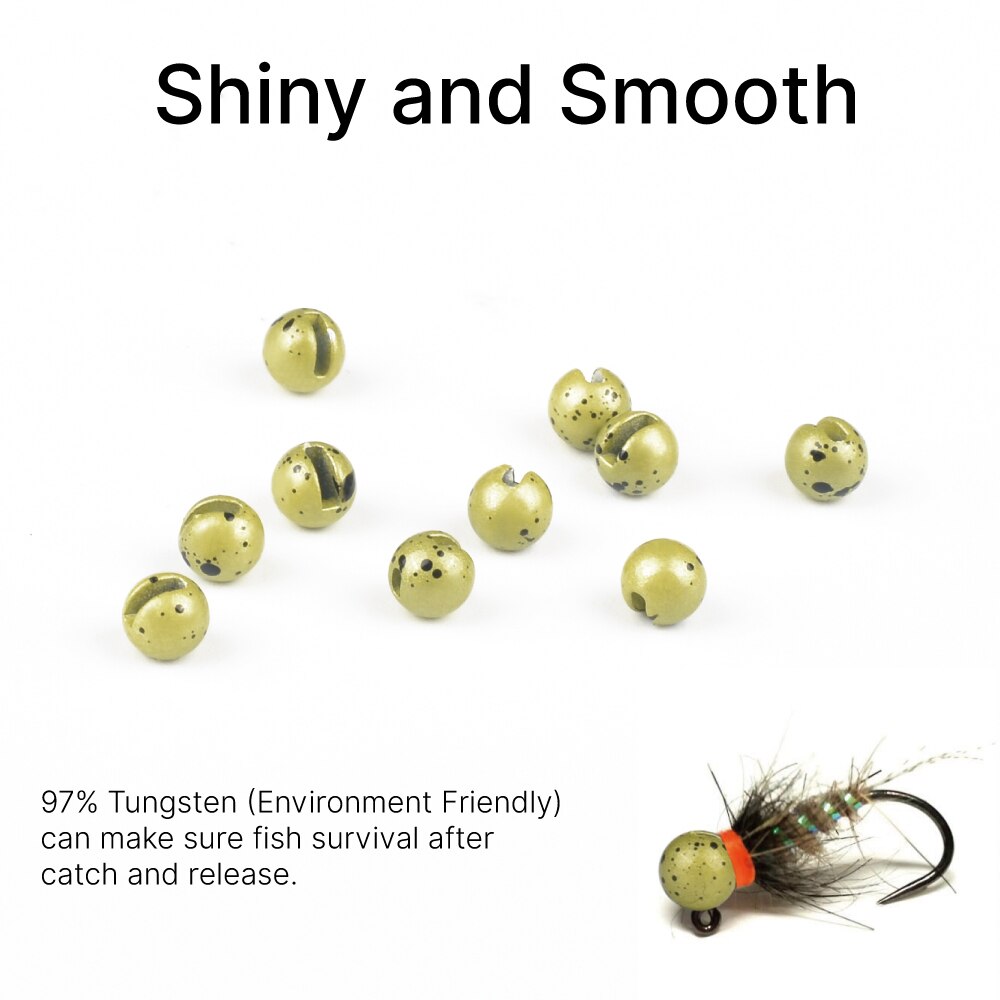 Elite TG 150pcs Tungsten Slotted Beads 2.5mm-3.8mm Fly Tying Material Multi-Color light pink salmon pink  Fly Fishing Accessory