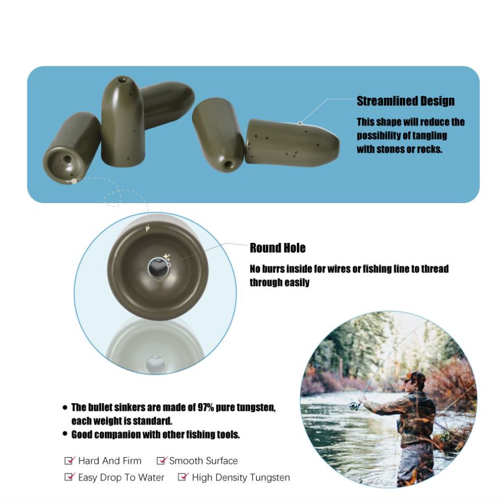 Elite TG Tungsten sinker worm weight 1/16-1oz Bullet Bass Bullet Fishing Texas Rig Fishing Lure Accessories Sinkers Accessory Elite TG Tungsten sinker worm weight 1/16-1oz Bullet Bass Bullet Fishing Texas Rig Fishing Lure Accessories Sinkers Accessory