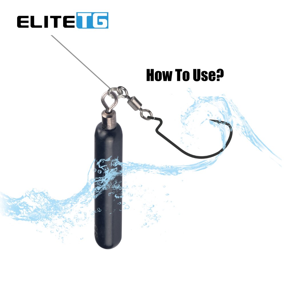 Elite TG 10Pcs Tungsten Sinker Drop Shot Rig unleaded 1/16OZ-1OZ Columnar Bass Fishing Weight shot Fishing Accessories