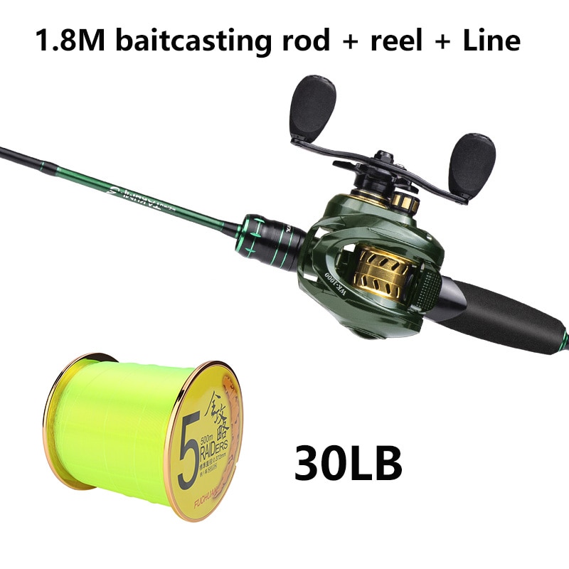 LINNHUE 1.8M Fishing rod Baitcasting Rod And Reel Combo With 30LB 40LB 50LB Nylon Line Baitcasting Reel Lure Rod Fishing Reel LINNHUE 1.8M Fishing rod Baitcasting Rod And Reel Combo With 30LB 40LB 50LB Nylon Line Baitcasting Reel Lure Rod Fishing Reel