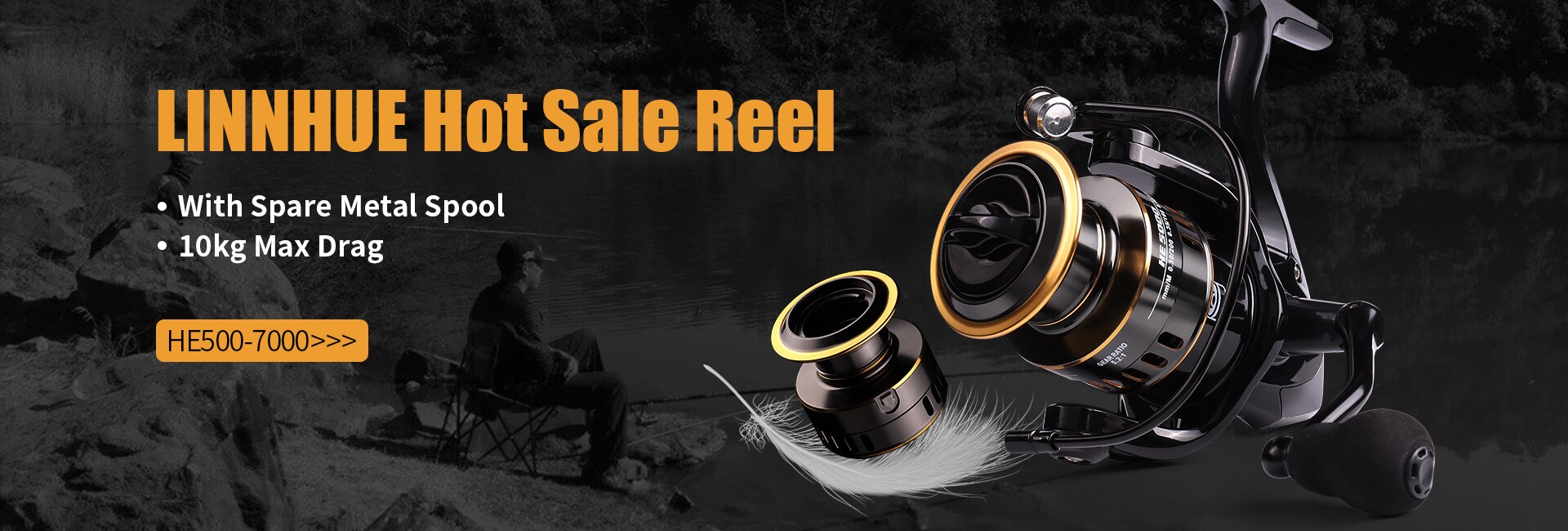 LINNHUE Spinning Reel HP500-7000 Metal EVA Grip Max Drag 10kg Reel Fishing Accessories Equipment for fishing Goods Fishing Reels LINNHUE Spinning Reel HP500-7000 Metal EVA Grip Max Drag 10kg Reel Fishing Accessories Equipment for fishing Goods Fishing Reels