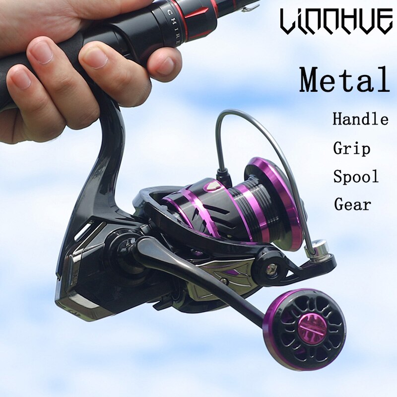 LINNHUE Spinning Reel HP500-7000 Metal EVA Grip Max Drag 10kg Reel Fishing Accessories Equipment for fishing Goods Fishing Reels LINNHUE Spinning Reel HP500-7000 Metal EVA Grip Max Drag 10kg Reel Fishing Accessories Equipment for fishing Goods Fishing Reels