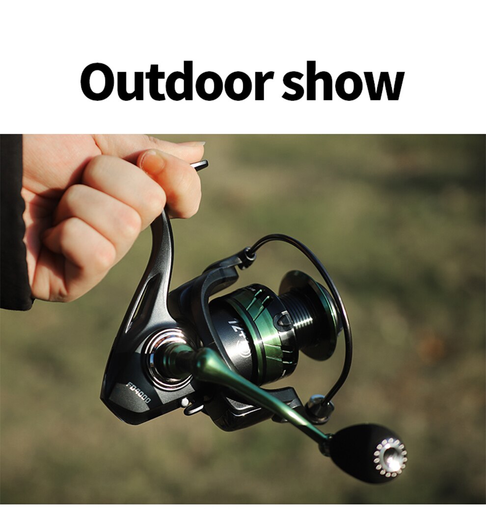LINNHUE Fishing Reel 1000-7000 Spinning Reel Double Handle Grip Sapre Deep Shallow Spool Max Drag 8KG Reel Fishing Accessories