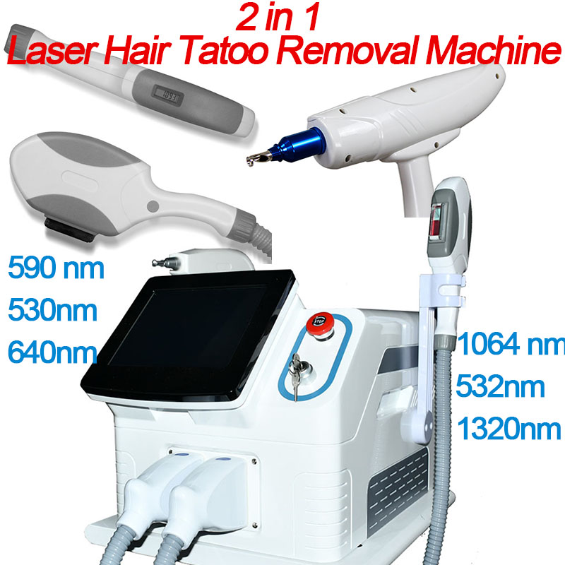 Multifunctional 2 in 1 laser hair removal portable tattoo removal IPL opt hair removal machine diode laser machine