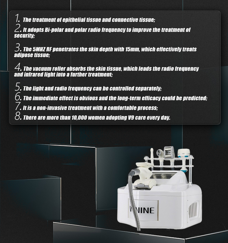 Portable V9 Vela Body Shape Weight Loss Vacuum 80K Cavitation Slimming Roller Shaping Massage Machine Fat Removal Face Lift