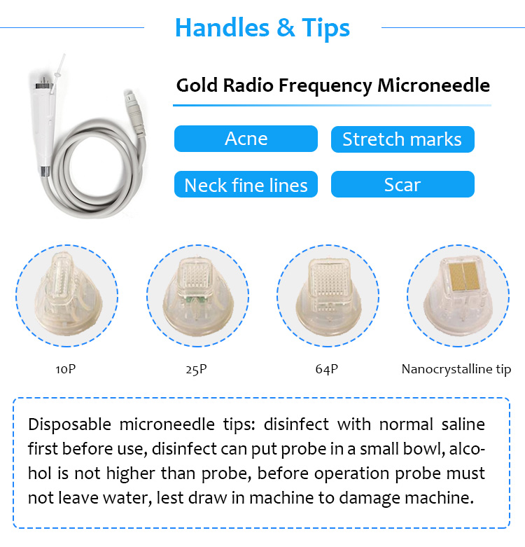 3 In 1 Rf Microneedling Machine Nano Radiofrequency Fractional Skin Tightening Microneedle 2 In 1 Gold Professional Machine Ems