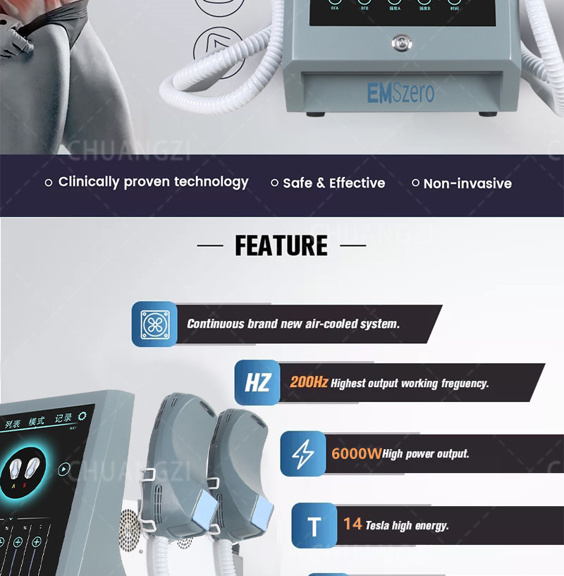 2023 popular EMSzero Neo 14Tesla 6000W Nova EMS HI-EMT Body Sculpt Muscle Machine Weight Electromagnetic slimming Dls-Emslim