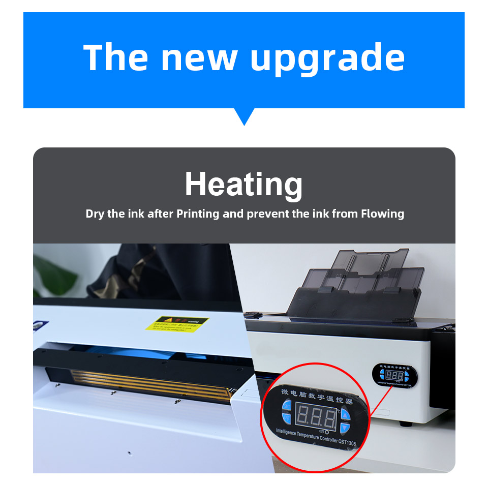 DTF Printer A3 DTF Transfer Film Printer R1390 DTF Printer For t shirt PET Film Print DTF Ink Powder A3T shirt Printing Machine