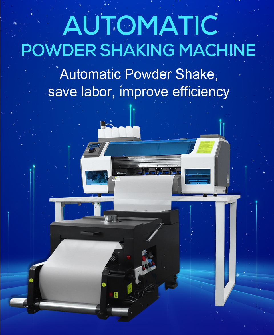 A3 DTF Printer Dual XP600 Print Heads Dtf Transfer Film Printing Clothes Machine With Powder Shaker T shirt Printing Machine