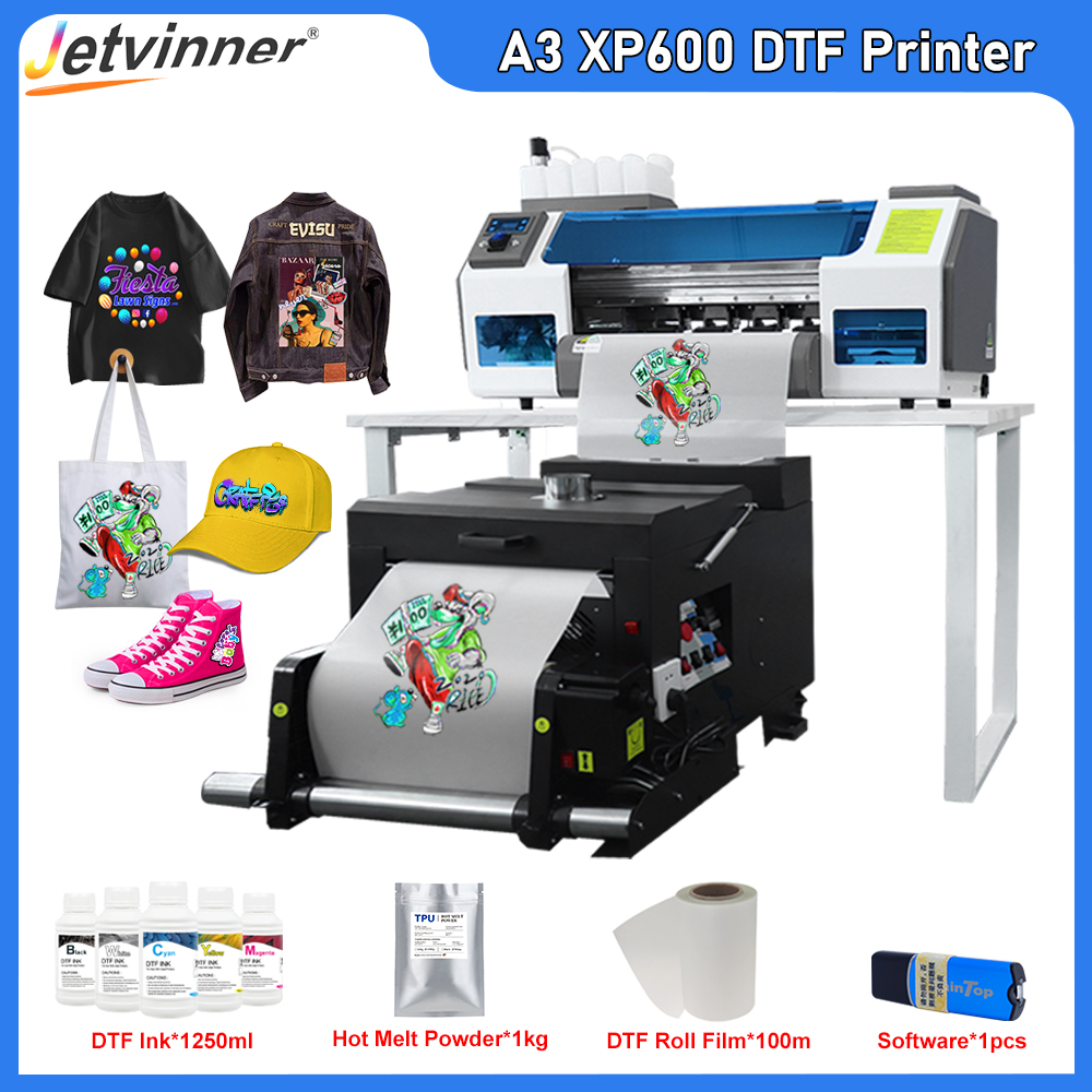 A3 DTF Printer Dual XP600 Print Heads Dtf Transfer Film Printing Clothes Machine With Powder Shaker T shirt Printing Machine A3 DTF Printer Dual XP600 Print Heads Dtf Transfer Film Printing Clothes Machine With Powder Shaker T shirt Printing Machine