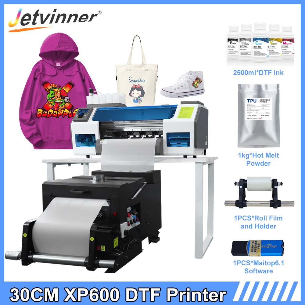 A3 DTF Printer For EPSON XP600 Dual Print Heads Direct to Film T shirt Printing Machine For All Fabric Print 30CM DTF Printer A3 DTF Printer For EPSON XP600 Dual Print Heads Direct to Film T shirt Printing Machine For All Fabric Print 30CM DTF Printer