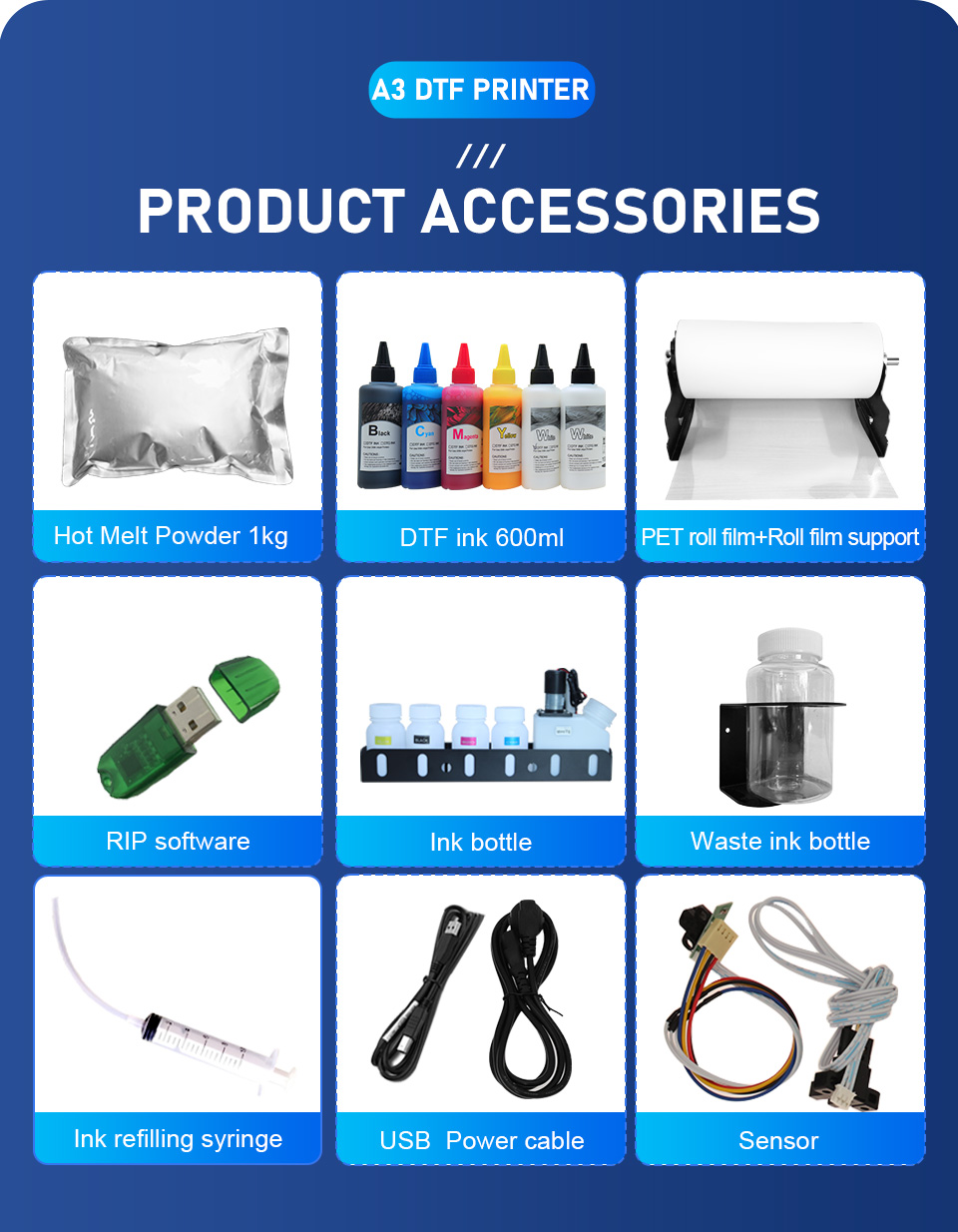 A3 DTF Printer T Shirt Printing Machine A3 Directly Transfer Film Printer with Roll Feeder For t shirt Hoodies Jeans DTF Printer