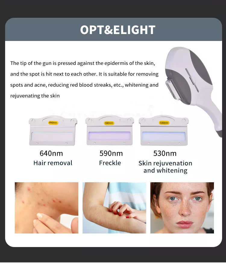 2023 Latest 2 In1Personal Care Appliances E-light+IPL OPT ND YAG Laser Multifunction Beauty Tattoo Hair Removal Machine