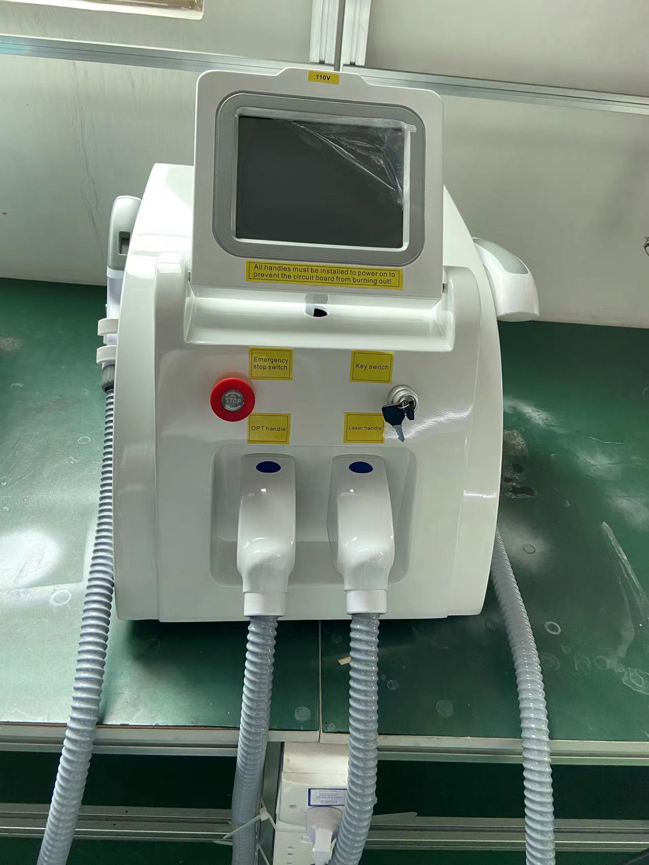 2023 Latest 2 In1Personal Care Appliances E-light+IPL OPT ND YAG Laser Multifunction Beauty Tattoo Hair Removal Machine