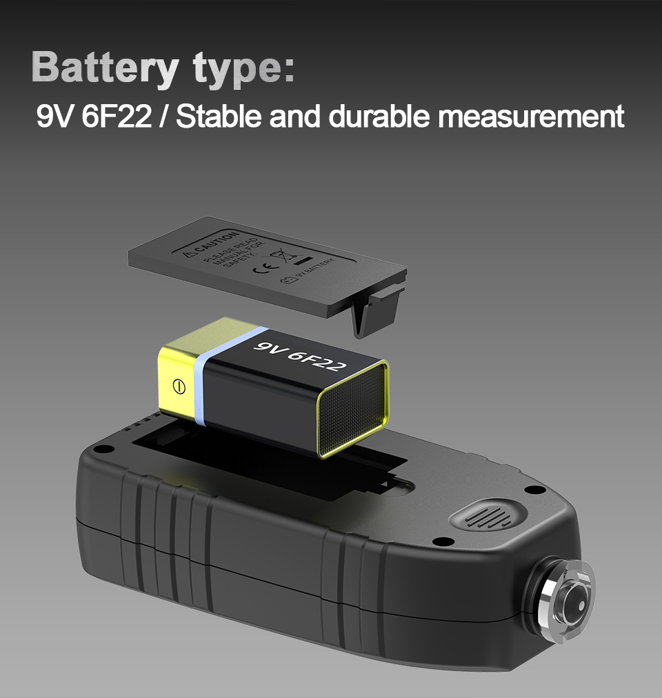 R&D TC100 Coating Thickness Gauge 0.1micron/0-1300 Car Paint Film Thickness Tester Measuring FE/NFE Russian Manual Paint Tool