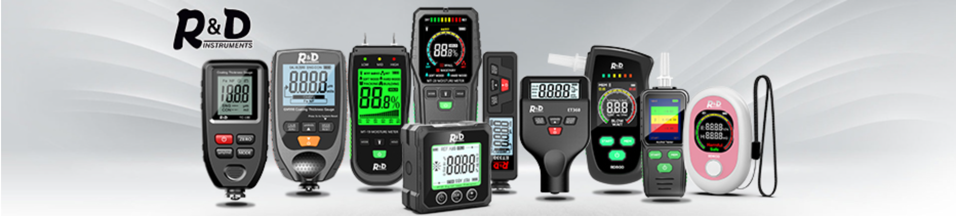 R&D TC100 Coating Thickness Gauge 0.1micron/0-1300 Car Paint Film Thickness Tester Measuring FE/NFE Russian Manual Paint Tool