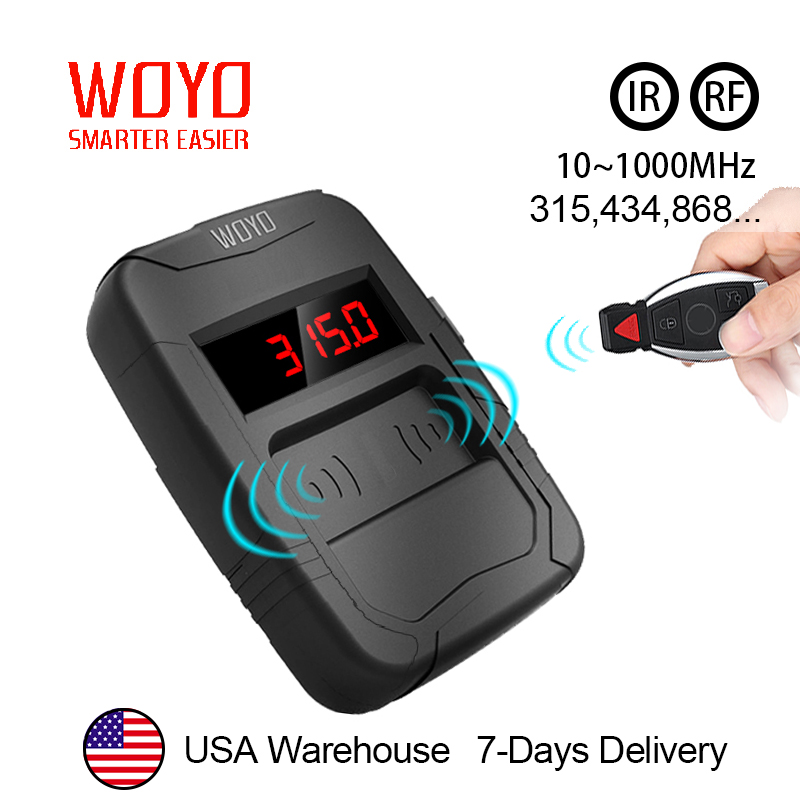 WOYO 10-1000MHZ Remote Control Tester Car Key Diagnostic tools IR FR Frequence Tester Car Key Truck Door Remote, 315 434 868 902