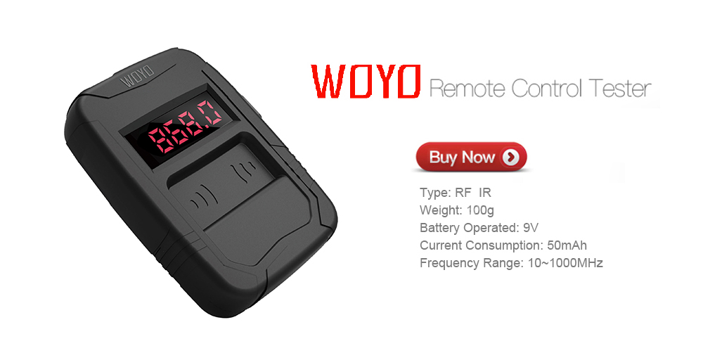 WOYO 10-1000MHZ Remote Control Tester Car Key Diagnostic tools IR FR Frequence Tester Car Key Truck Door Remote, 315 434 868 902