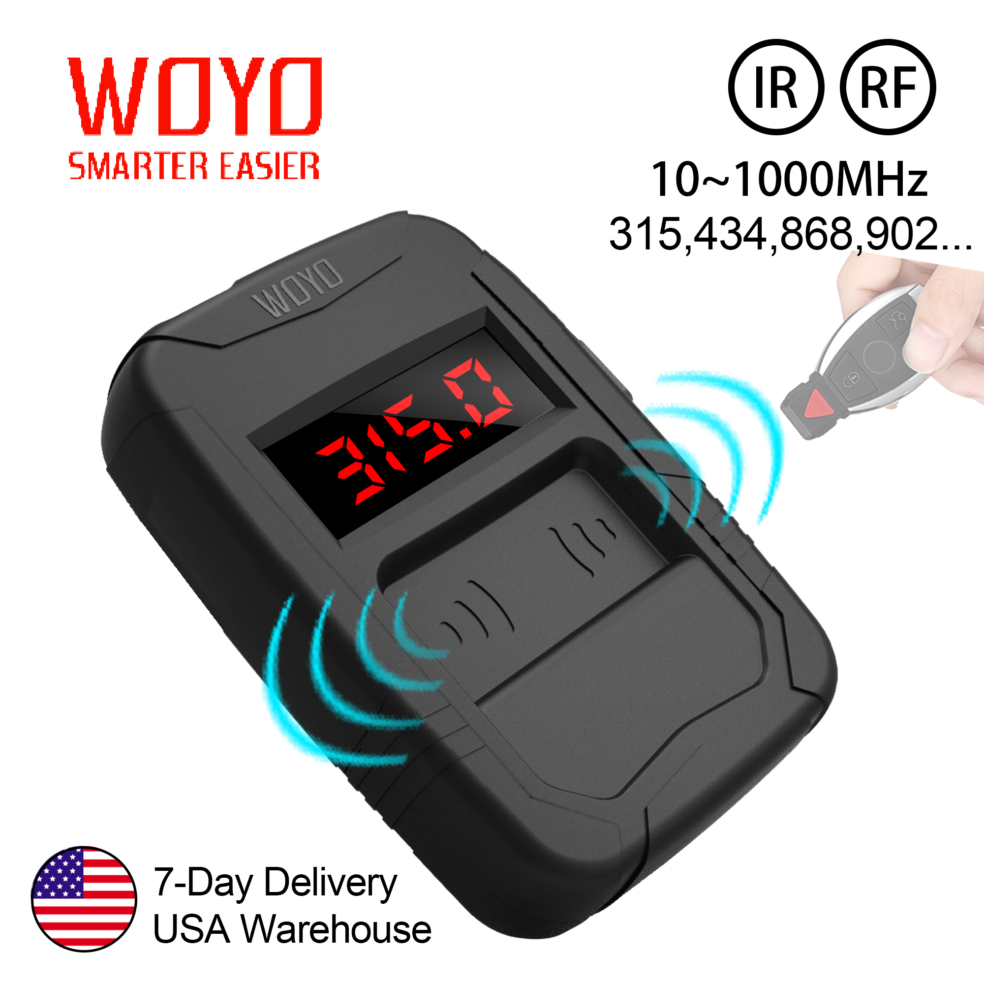WOYO 10-1000MHZ Remote Control Tester Car Key Diagnostic tools IR FR Frequence Tester Car Key Truck Door Remote, 315 434 868 902 WOYO 10-1000MHZ Remote Control Tester Car Key Diagnostic tools IR FR Frequence Tester Car Key Truck Door Remote, 315 434 868 902
