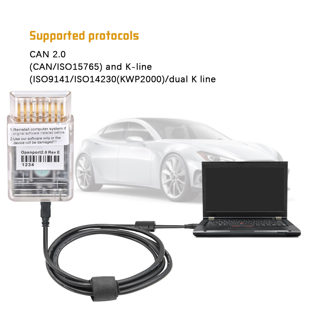 A+ Tactrix Openport 2.0 ECU Chip Tuning Tool Full Chip Open Port ECU Flash OBD2 Connector For Mercedes For Benz Multi-Brand Cars