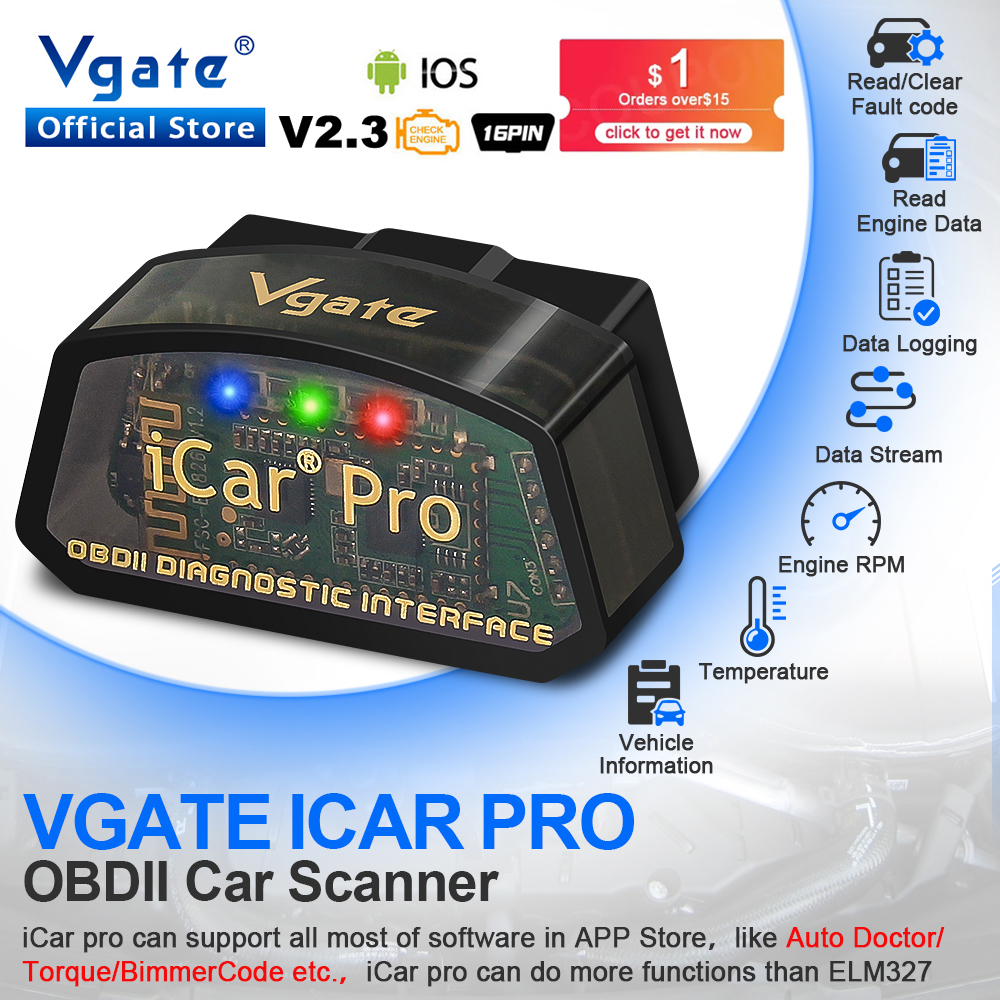 Vgate iCar Pro elm327 V2.3 OBD 2 OBD2 Car Auto diagnostic Scanner WIFI Bluetooth 4.0 for IOS Scan Tool ODB2 PK ELM 327 V1 5 Vgate iCar Pro elm327 V2.3 OBD 2 OBD2 Car Auto diagnostic Scanner WIFI Bluetooth 4.0 for IOS Scan Tool ODB2 PK ELM 327 V1 5
