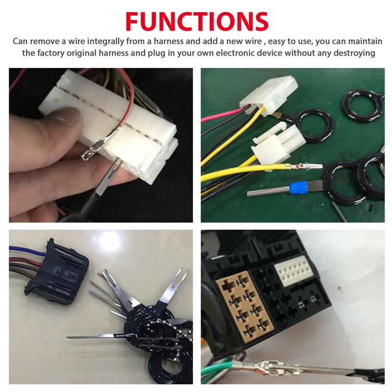 41PCS/38PCS Waterproof Bag Terminal Removal Kit Stylus Wiring Crimp Connector Pin Extractor Puller Terminal Repair Tools 41PCS/38PCS Waterproof Bag Terminal Removal Kit Stylus Wiring Crimp Connector Pin Extractor Puller Terminal Repair Tools