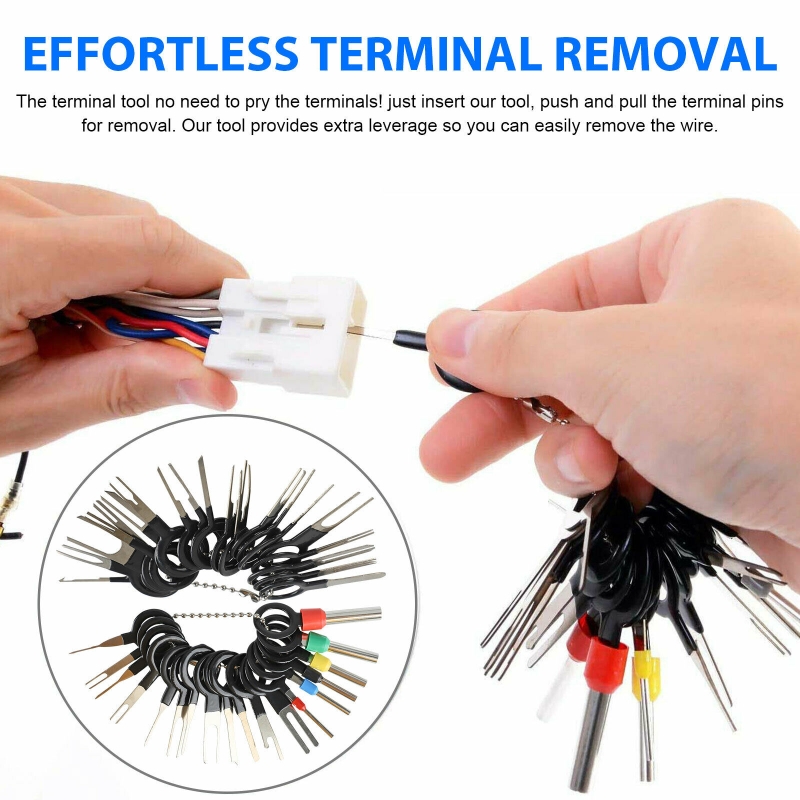 41PCS/38PCS Waterproof Bag Terminal Removal Kit Stylus Wiring Crimp Connector Pin Extractor Puller Terminal Repair Tools 41PCS/38PCS Waterproof Bag Terminal Removal Kit Stylus Wiring Crimp Connector Pin Extractor Puller Terminal Repair Tools