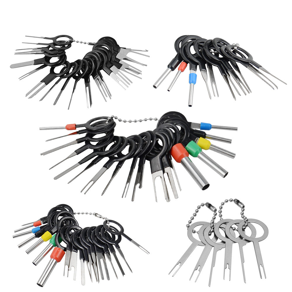 76/100/121/146pcs Auto Repair Key Set Terminal Removal Tool Car Electrical Wire Crimp Connector Pin Needle Extractor Kit Plug