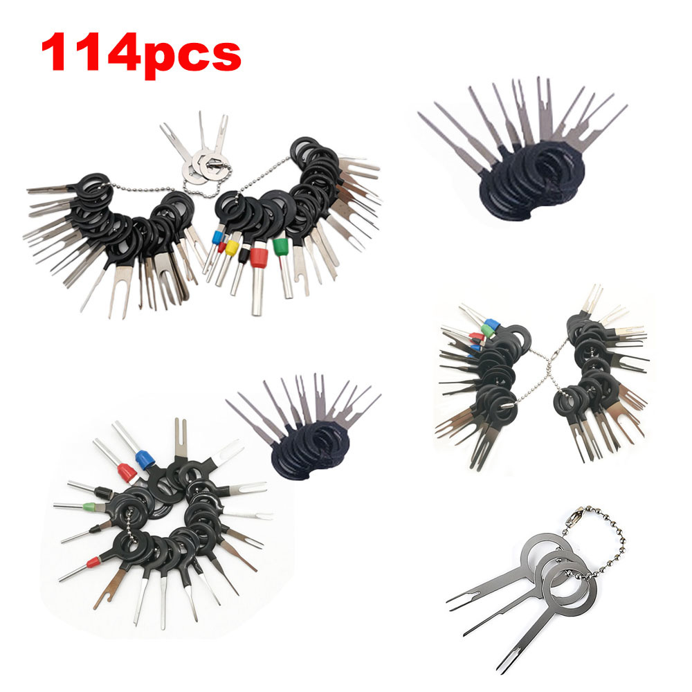 76/100/121/146pcs Auto Repair Key Set Terminal Removal Tool Car Electrical Wire Crimp Connector Pin Needle Extractor Kit Plug