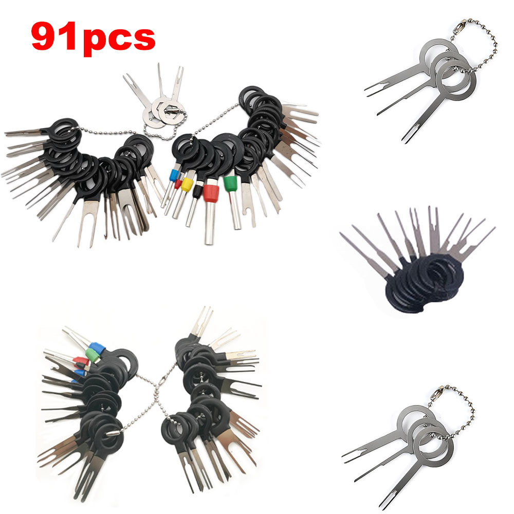 76/100/121/146pcs Auto Repair Key Set Terminal Removal Tool Car Electrical Wire Crimp Connector Pin Needle Extractor Kit Plug