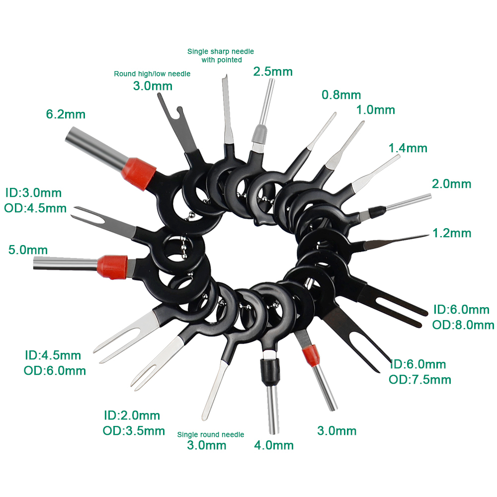 76/100/121/146pcs Auto Repair Key Set Terminal Removal Tool Car Electrical Wire Crimp Connector Pin Needle Extractor Kit Plug