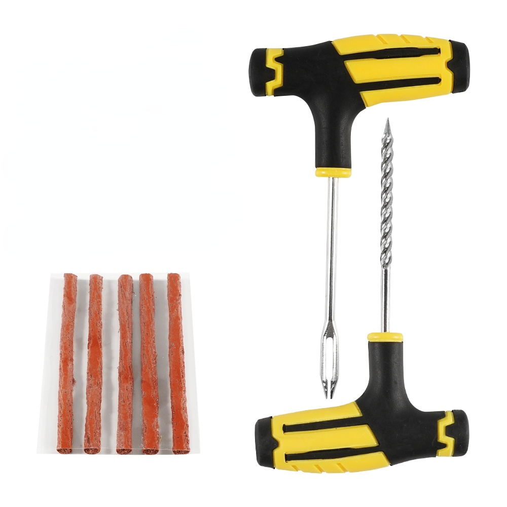 Car Tire Repair Tools Kit with Rubber Strips Tubeless Tyre Puncture Studding Plug Set for Truck Motorcycle Car Accessories Car Tire Repair Tools Kit with Rubber Strips Tubeless Tyre Puncture Studding Plug Set for Truck Motorcycle Car Accessories